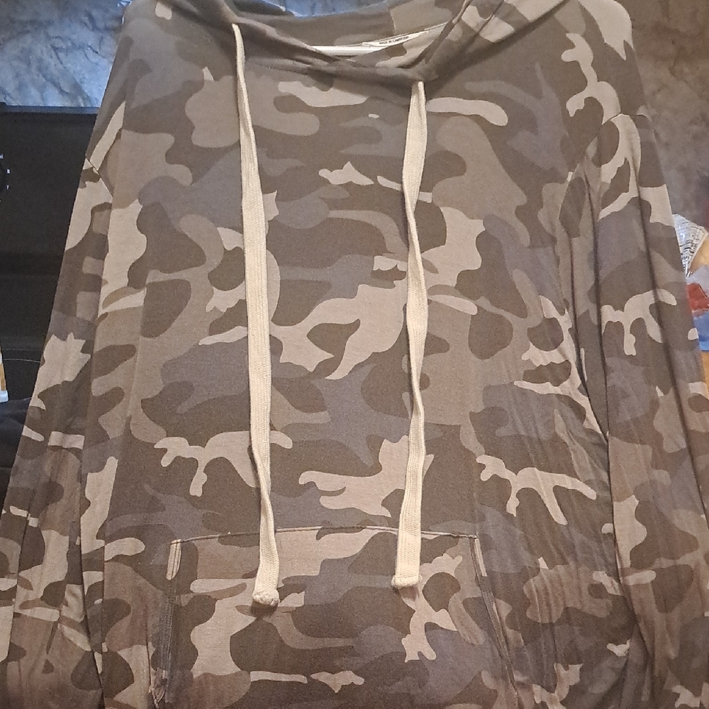 Zenana Outfitters Camouflage Hoodie